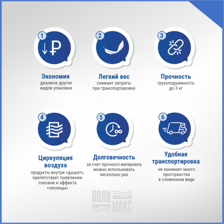 Сетка овощная 20 кг, 40 х 60 см, красный